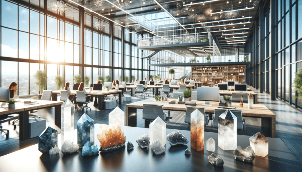 Arbetsplats med kristaller