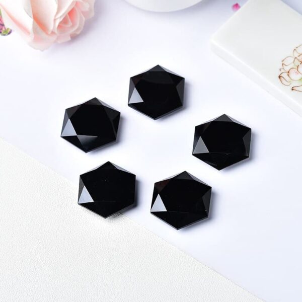 Naturlig Hexagon Obsidian