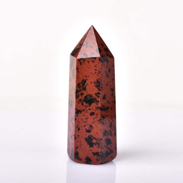 Naturlig röd obsidian kristallspets - Helande sten