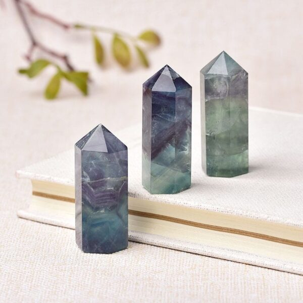 Naturlig Fluorit Hexagonal kristallspets