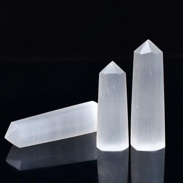 Naturlig Selenit kristallspets