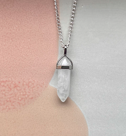 Bergskristall Halsband Silver