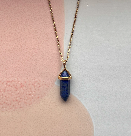 Lapis Lazuli Halsband Guld Liten